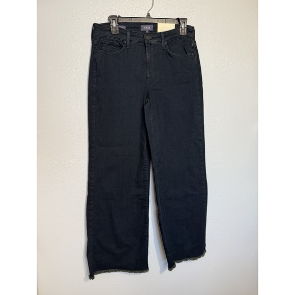 NYDJ Denim - NYDJ Women's Wide Leg Ankle Jeans Dark Blue Size 4 Lift Tuck